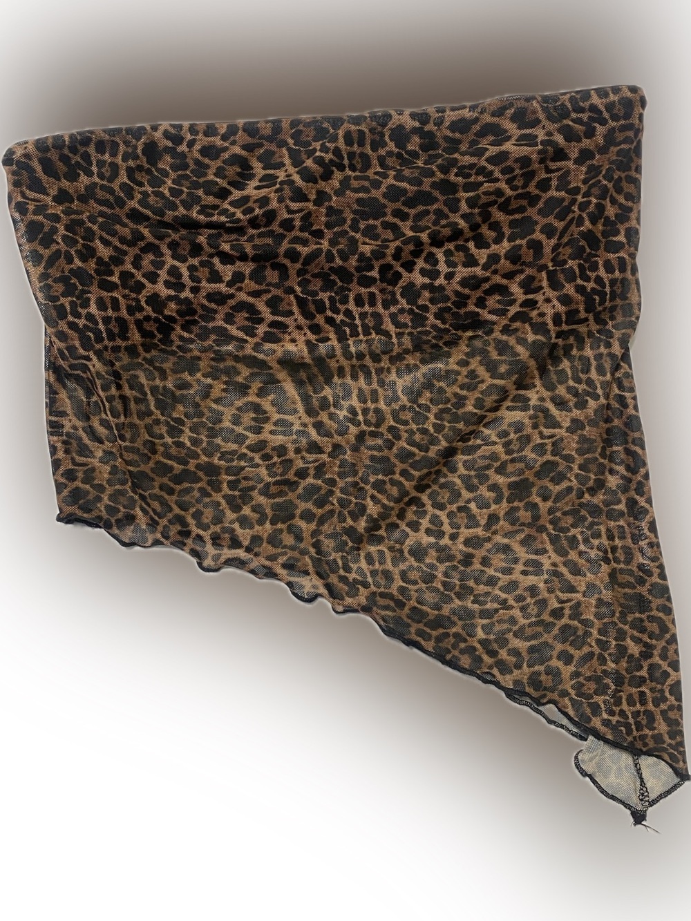 Edikted Leopard Print Tube Top in Brown and Black